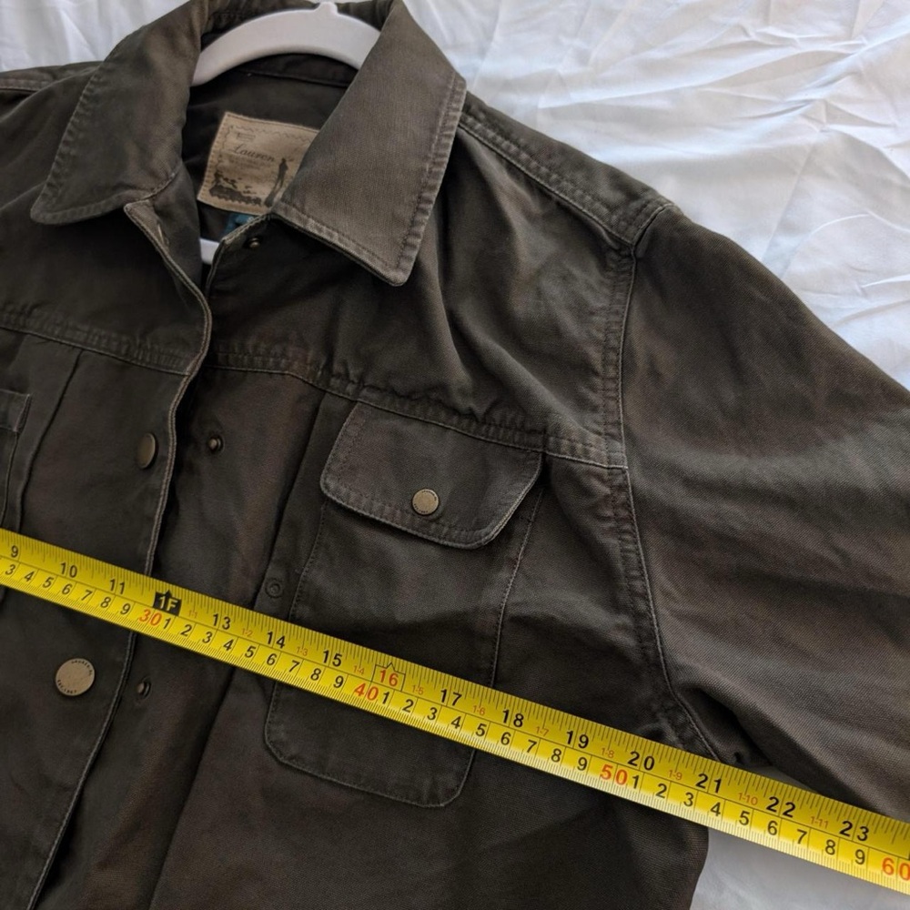 Ralph Lauren Olive Utility Military Jacket 100% cotton size women’s small - Picture 7 of 8
